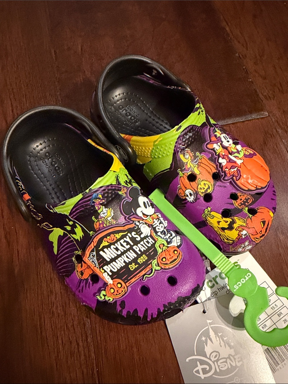 CROCS Disney Mickey Pumpkin Patch Purple & Green Kids' Clogs